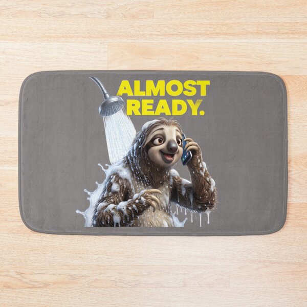 Item preview, Funny Sloth T-Shirt "Almost Ready" Shower Graphic Tee Unisex Zootopia Style Flash Gift designed and sold by CryptoCactus.