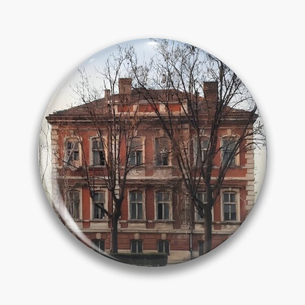 Item preview, Old Belgrade Architecture | Vintage Red Brick Mansion Serbia | Urban Decay Photography designed and sold by SergioMiklos.