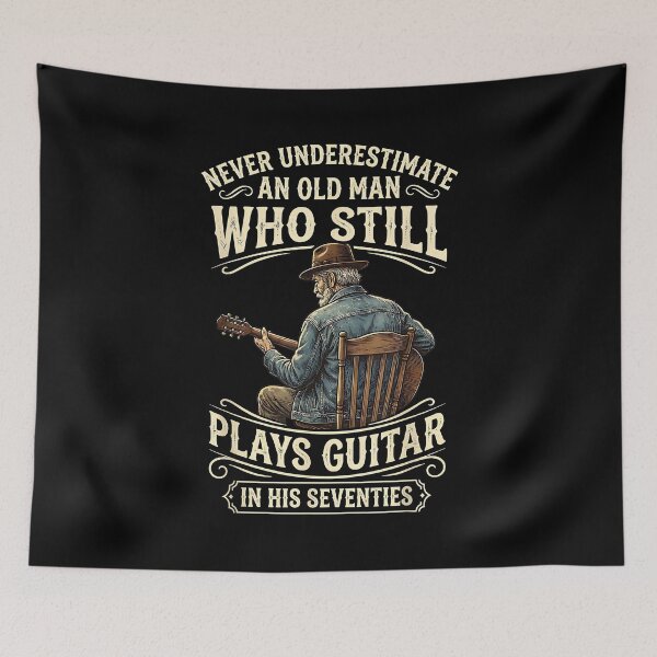 Item preview, Never Underestimate an Old Man Who Still Plays Guitar designed and sold by Goleon12.