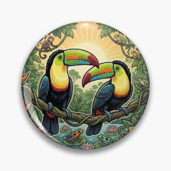 Item preview, Rainforest Wonders – Tropical Wildlife Emblem designed and sold by Dogandesighn.