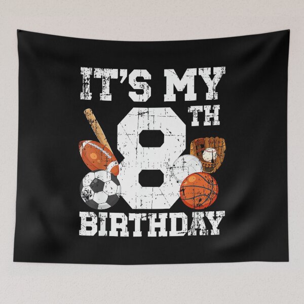 Item preview, 8th Birthday Sports Birthday Party Eight Year Old Boy Bday designed and sold by PamQBennett.