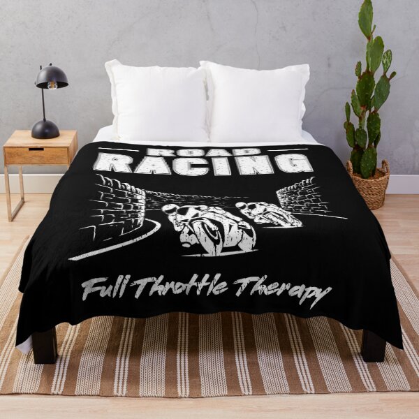 Item preview,  Road Racing Full Throttle Therapy Stone Walls Road Racer TT Style Motorcycle motorsport motorbike enthusiasts designed and sold by Jt41.
