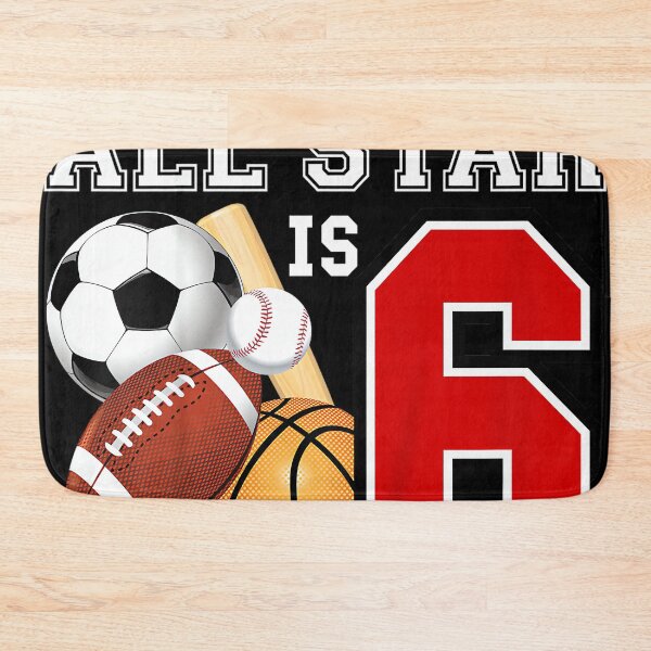 Item preview, 6 Year Old Sports Star Birthday Party All Sport 6th Gift designed and sold by PamQBennett.