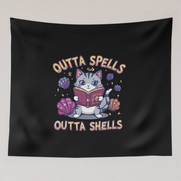 Item preview, Outta Spells But Not Outta Shells-fantasy meme, funny wizard, sarcasm designed and sold by ChameraDesign.