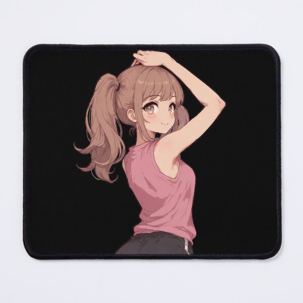 Item preview, Cute Sporty Anime Girl Sticker – Kawaii Athletic Ponytail Lookover designed and sold by glitchman2.