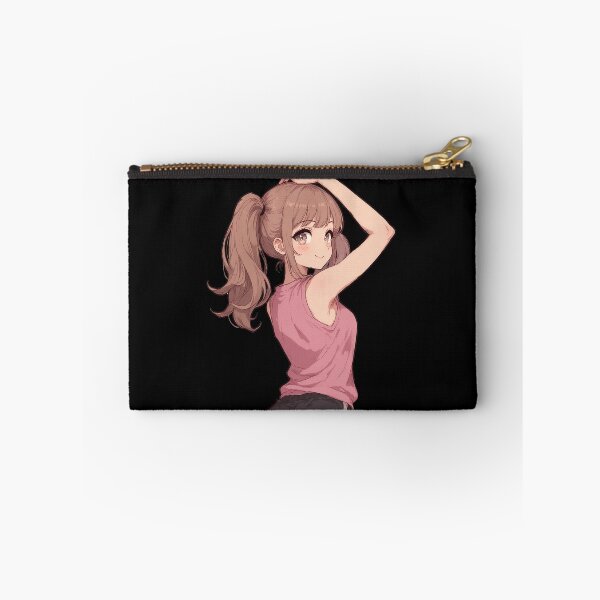 Item preview, Cute Sporty Anime Girl Sticker – Kawaii Athletic Ponytail Lookover designed and sold by glitchman2.