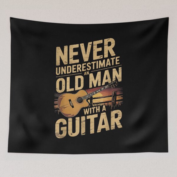 Item preview, Never Underestimate An Old Man With A Guitar Guitarist designed and sold by Cheesymatiion.