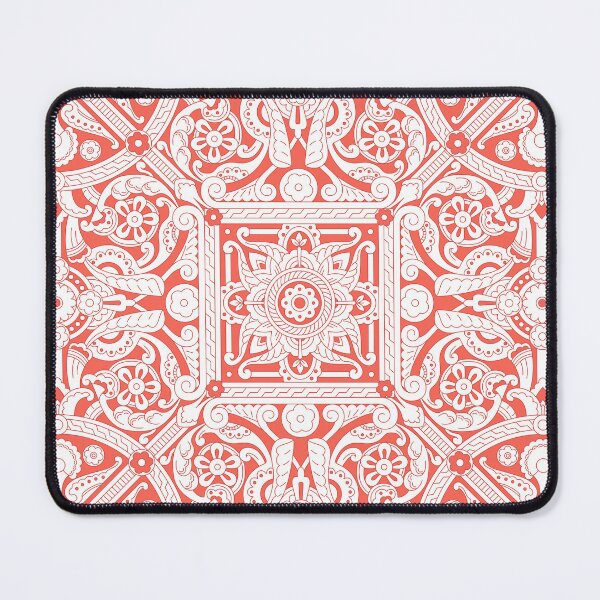 Item preview, Ornate sky in terracotta red designed and sold by runcatrun.