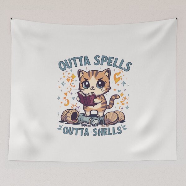 Item preview, Outta Spells But Not Outta Shells-fantasy meme, funny wizard, sarcasm designed and sold by ChameraDesign.