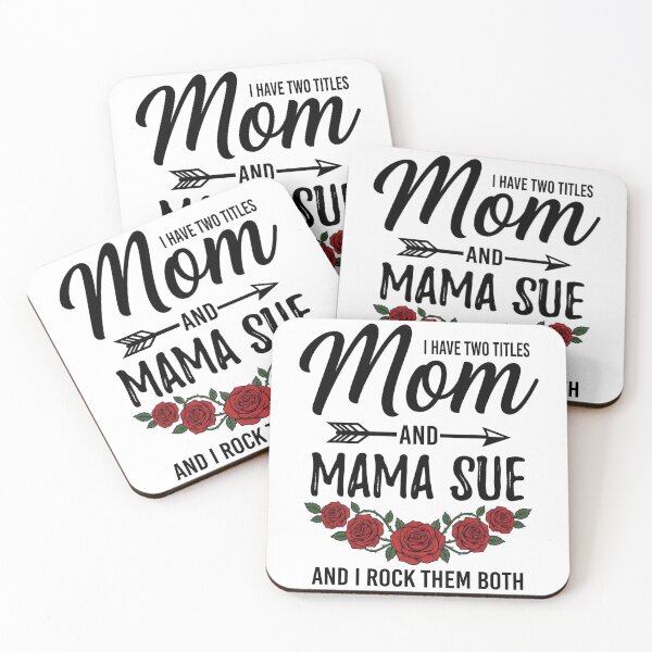 Item preview, I Have Two Titles Mom and Mama SUE Mothers Day Floral designed and sold by OlakunleOloroz.