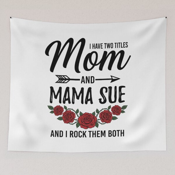 Item preview, I Have Two Titles Mom and Mama SUE Mothers Day Floral designed and sold by OlakunleOloroz.