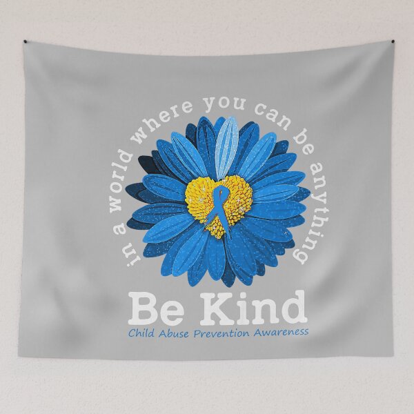 Item preview, Be Kind Blue Sunflower Child Abuse Prevention Awareness designed and sold by mjohnson9.