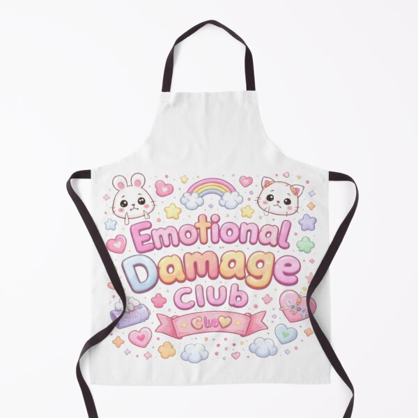 Item preview, Cute Emotional Damage Club Kawaii Pastel Mental Health Humor Design designed and sold by Sanika arts .