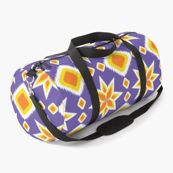 Item preview, The pattern is a triangle framed in white and orange, yellow On purple background designed and sold by ChaReePat.