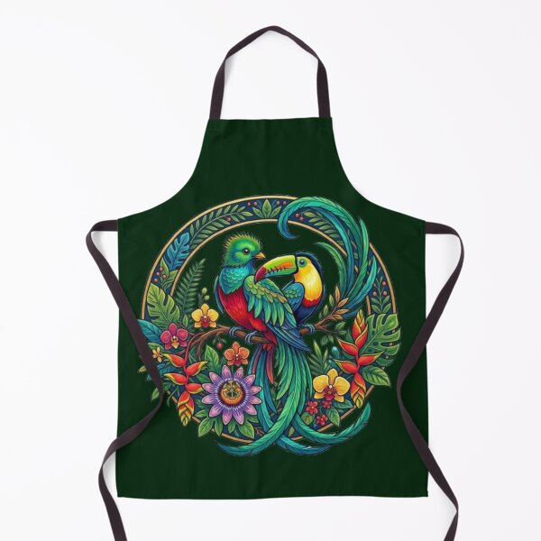 Item preview, Tropical Harmony – Quetzal & Toucan Emblem designed and sold by Dogandesighn.