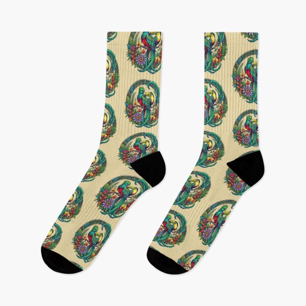 Item preview, Tropical Harmony – Quetzal & Toucan Emblem designed and sold by Dogandesighn.