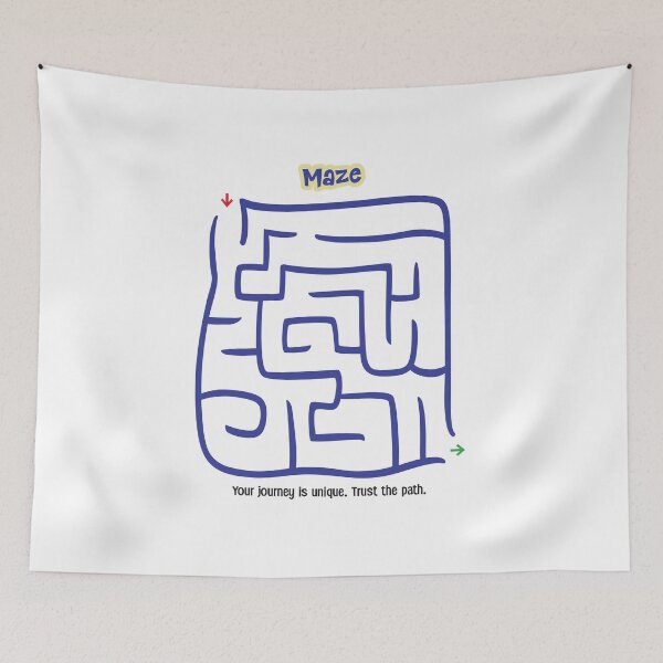 Item preview, Organic Line Maze – Flowing Puzzle Illustration designed and sold by mcraft studio.