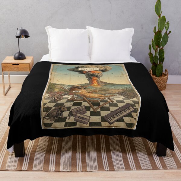 Item preview, Chill Retro Cat - My Life vs Me Vintage Parody Art designed and sold by ern vintage store.