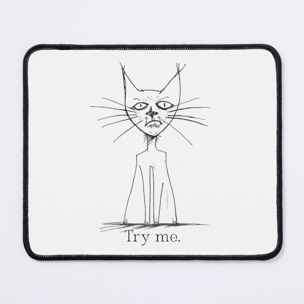 Item preview, Weird Angry Cat – Dark Humor Sketch Cat Illustration designed and sold by shlepyart.