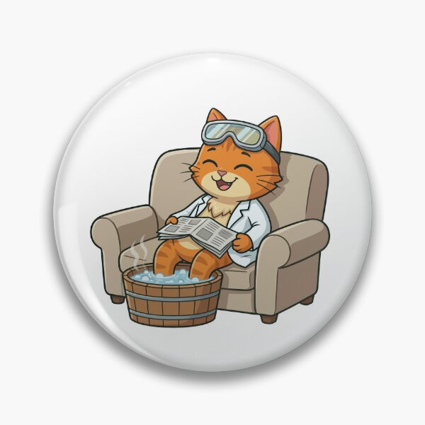 Item preview, Orange Cat Relaxing After Laboratory Work designed and sold by VisioraCreative.