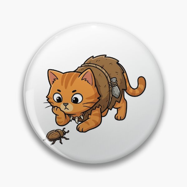 Item preview, Prehistoric Orange Cat Watching Insect designed and sold by VisioraCreative.