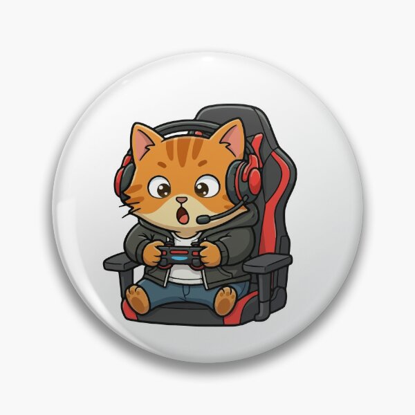 Item preview, Orange Cat Intense Gaming Chair designed and sold by VisioraCreative.