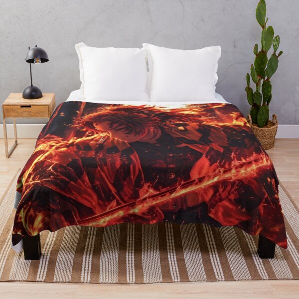 Item preview, Fire Anime Warrior Art – Flaming Sword Fantasy Anime Style Illustration designed and sold by Dyan4.