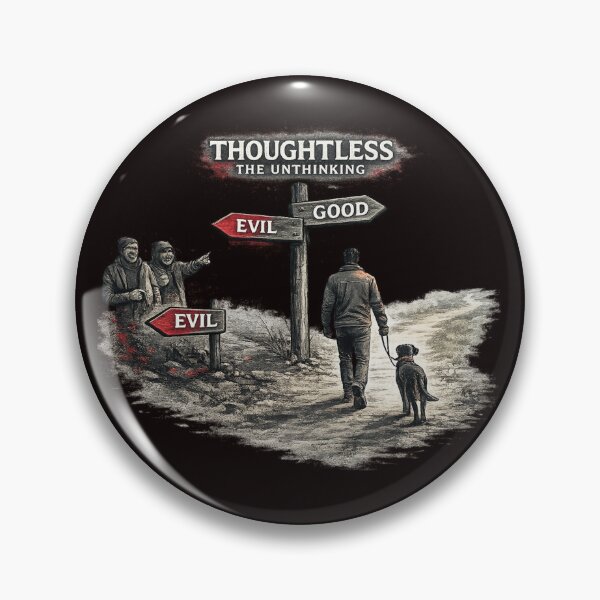 Item preview, Thoughtlessness of the Unthinking – Man With Dog Choosing the Good Path designed and sold by Tadeusz1.