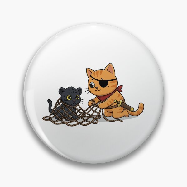 Item preview, Pirate Cat Capturing with Net designed and sold by VisioraCreative.