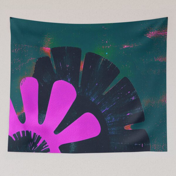 Item preview, Neon Pink Bloom – Vibrant Art Deco Botanical Artwork designed and sold by joycrysstudio.