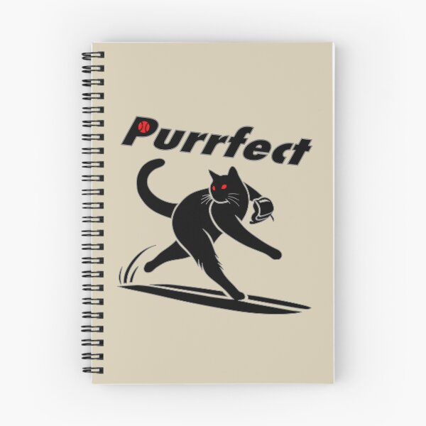 Item preview, Iconic Graphics Design Dynamic ‘Purrfect Baseball’ Cat Lover Iconic Black Line Art Design designed and sold by JWSmile.