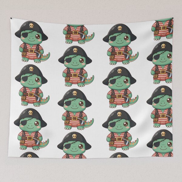 Item preview, Dino Pirate – Funny Dinosaur Pirate Design designed and sold by FehlingMedia.