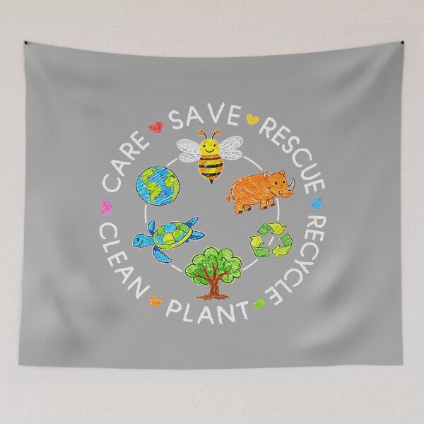 Item preview, Save Rescue Recycle Clean Crayon Kids Earth Day Boys Girls designed and sold by KathieFaugh.