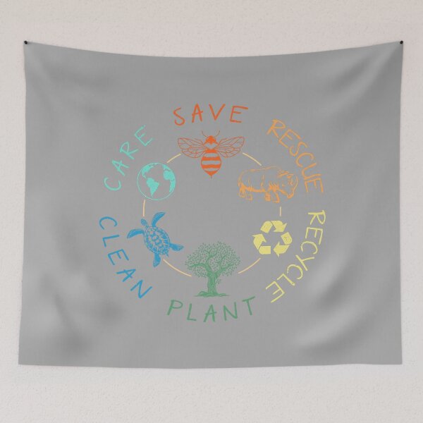 Item preview, Save Bees Rescue Animals Recycle Plastic Earth Day designed and sold by KathieFaugh.