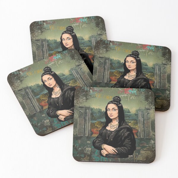 Item preview, Urban Mona Lisa Street Art Graffiti Portrait designed and sold by ern vintage store.
