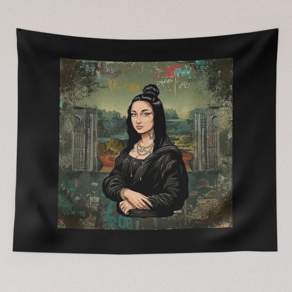 Item preview, Urban Mona Lisa Street Art Graffiti Portrait designed and sold by ern vintage store.