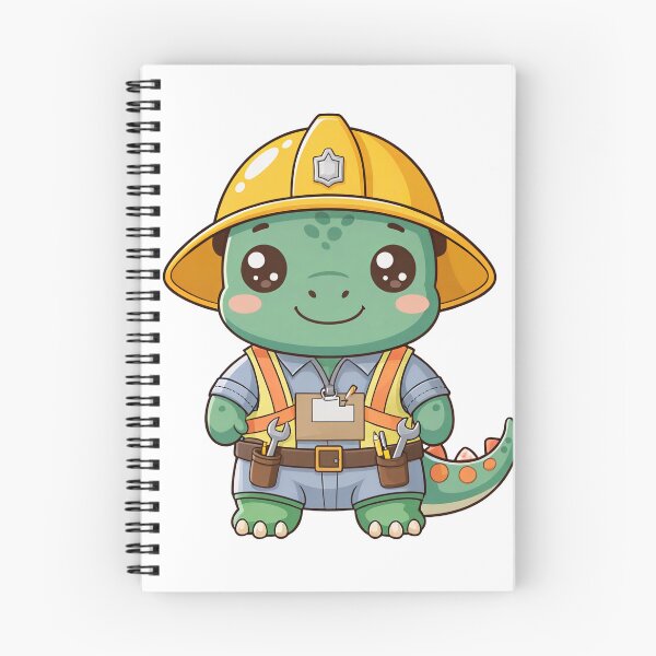 Item preview, Dino Construction Worker – Funny Dinosaur with a Construction Helmet designed and sold by FehlingMedia.
