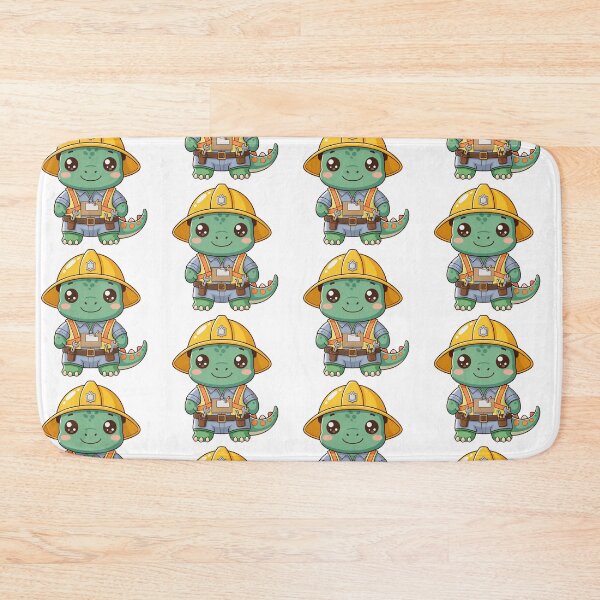 Item preview, Dino Construction Worker – Funny Dinosaur with a Construction Helmet designed and sold by FehlingMedia.