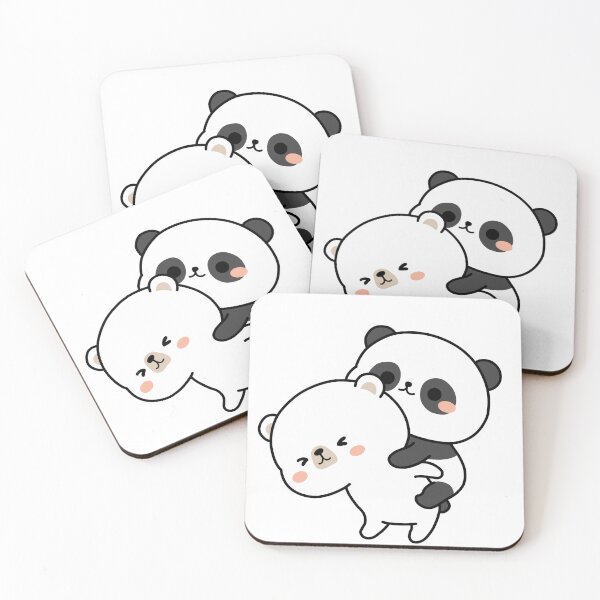 Item preview, Polar Bear and Panda Couple Minimalist Love Stickers designed and sold by JEVANStudio.