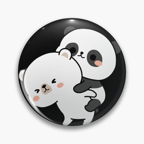 Item preview, Polar Bear and Panda Couple Minimalist Love Stickers designed and sold by JEVANStudio.