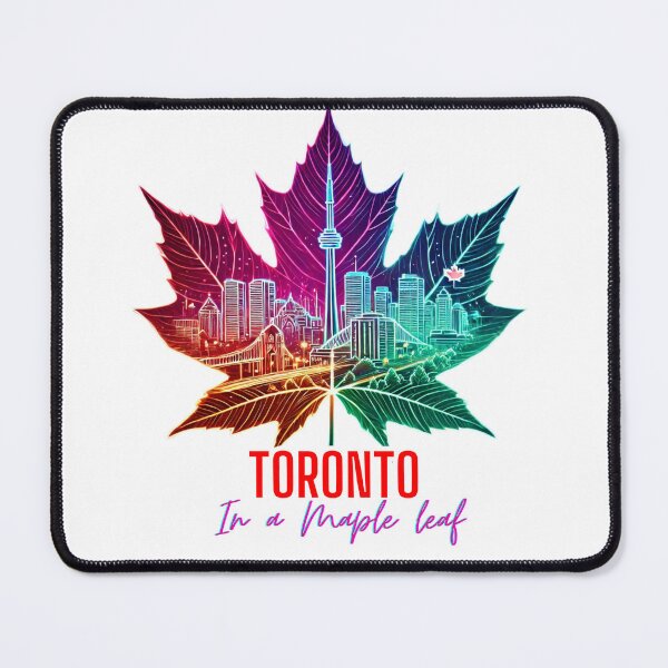 Item preview, Toronto Skyline Neon Maple Leaf – CN Tower Toronto Canada Cityscape Design designed and sold by BeatyinChaos.