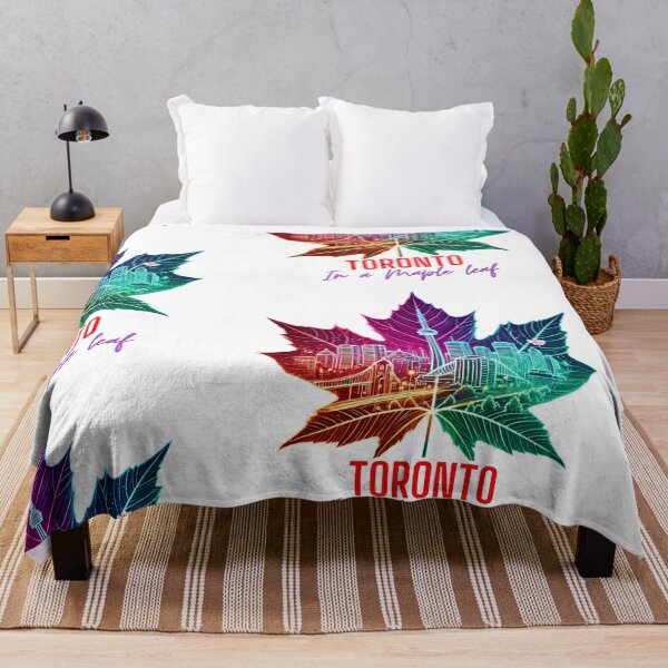 Item preview, Toronto Skyline Neon Maple Leaf – CN Tower Toronto Canada Cityscape Design designed and sold by BeatyinChaos.