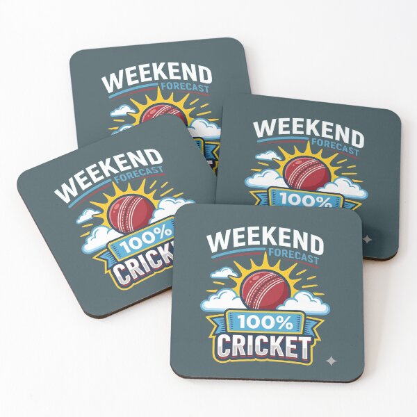 Item preview, Weekend Forecast: 100% Cricket – Funny Cricket Weather T-Shirt designed and sold by warlistop.