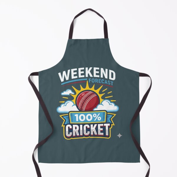 Item preview, Weekend Forecast: 100% Cricket – Funny Cricket Weather T-Shirt designed and sold by warlistop.