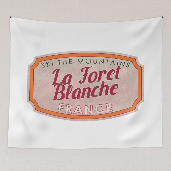 Item preview, La Forêt Blanche, France, Ski, textured skiing badge designed and sold by Wanderful-roads.