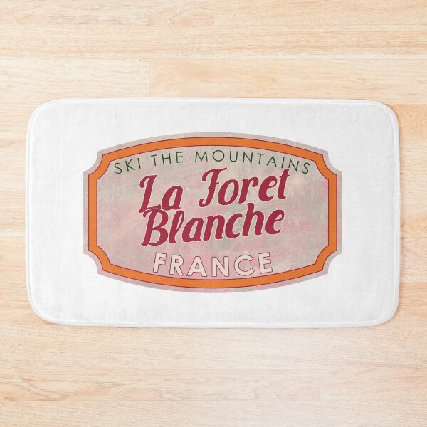 Item preview, La Forêt Blanche, France, Ski, textured skiing badge designed and sold by Wanderful-roads.