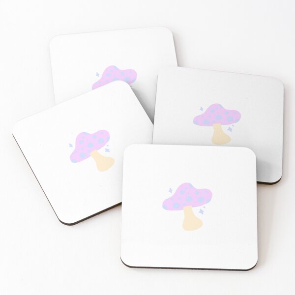 Item preview, Pastel Pink and Blue Mushroom Whimsical designed and sold by AngelrayByMadi.