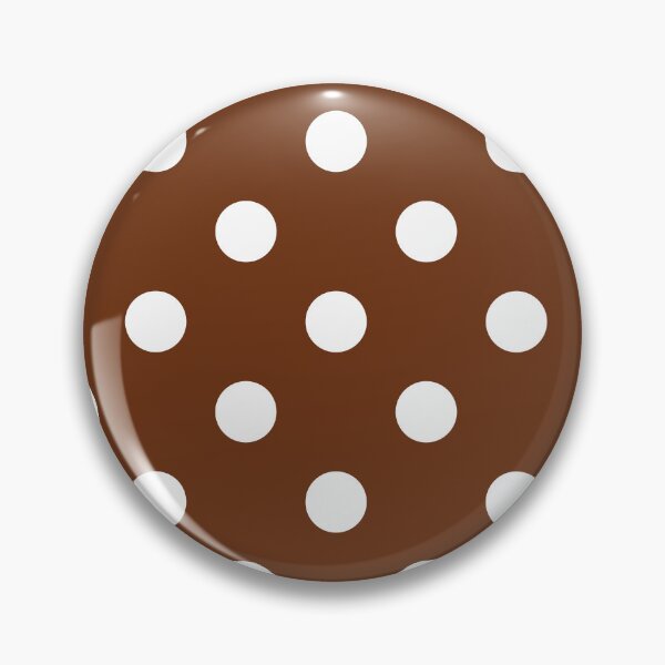 Item preview, White Polka Dots on Brown designed and sold by POLKAIWERX.