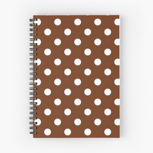 Item preview, White Polka Dots on Brown designed and sold by POLKAIWERX.