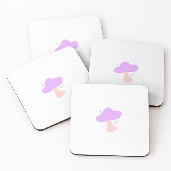 Item preview, Pink and Blue Mushroom Whimsical designed and sold by AngelrayByMadi.
